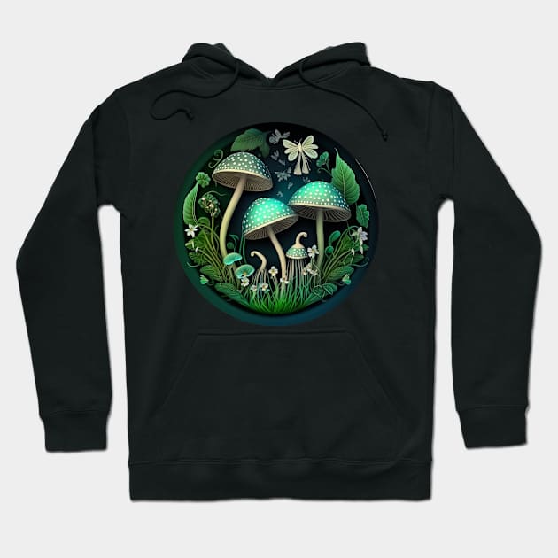 Cottagecore Shrooms in the Forest Hoodie by TheJadeCat